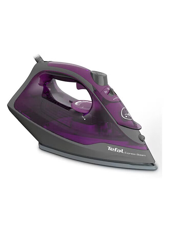 

Tefal Ultraglide Anti-Calc Plus Steam Iron, 2800W, FV2843M0, Purple