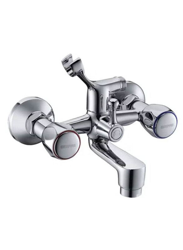 

Geepas Dual Handle Bath Shower Mixer, Silver