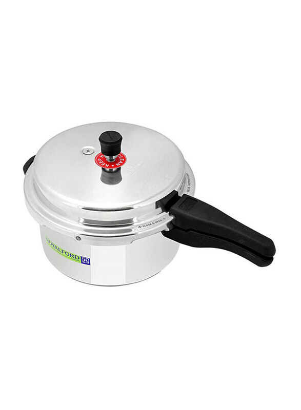 

Royalford 10 Ltr Attractive Pressure Cooker, 40x28x35cm, RF5929, Silver/Black