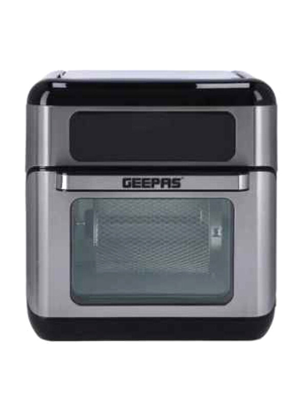 Geepas 10L 9-in-1 Convection Air Fryer, 1500W, GAF37518, Silver/Black