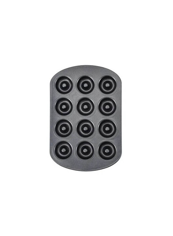 

Royalford 26.5cm ABS 12-Cavity Rectangle Mini Donut Pan, 18x2x26.5 cm, Black