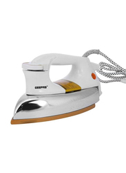 Geepas Automatic Dry Iron with Temperature Settings Dial and Auto Shut Off Function, 1200W, GDI23011, White/Silver/Gold