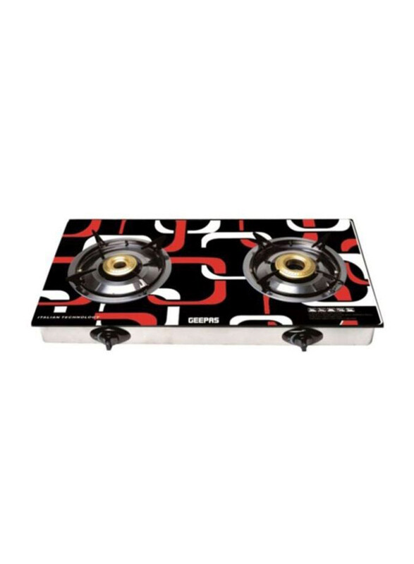 

Geepas 2-Burner Thick Tempered Gas, 8mm, Multicolour