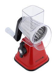 Royalford Manual Stainless Steel Rotary Grater with 3-Interchangeable Blades, Multicolour