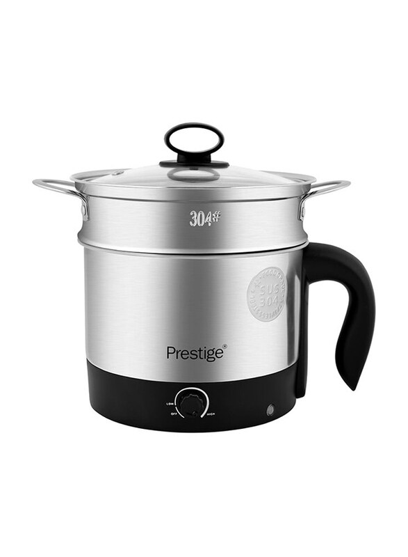 

Prestige 1.2L Multi Purpose Stainless Steel Kettle, 600W, PR54935, Silver/Black