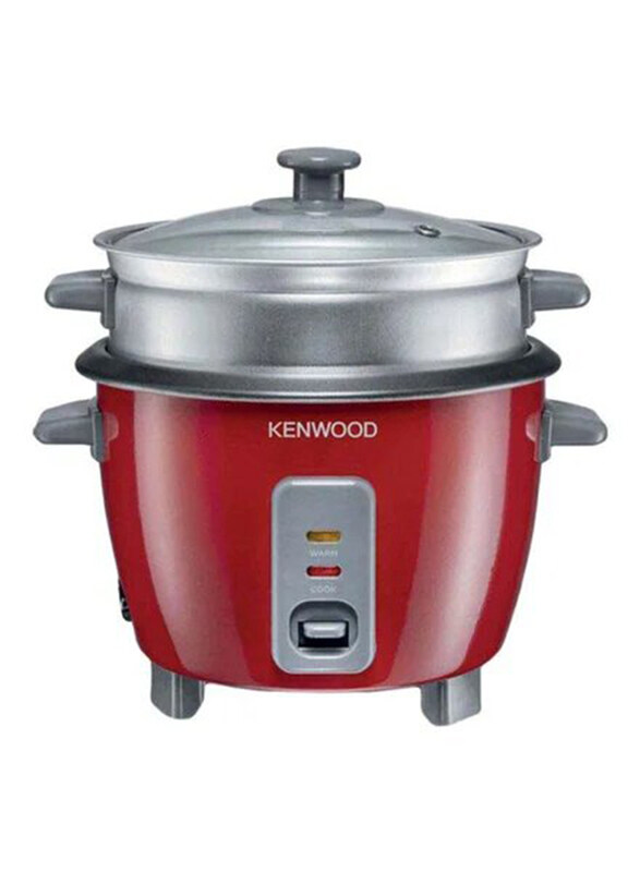 

Kenwood 0.6L Rice Cooker, 350W, RCM30.000RD, Red/Silver