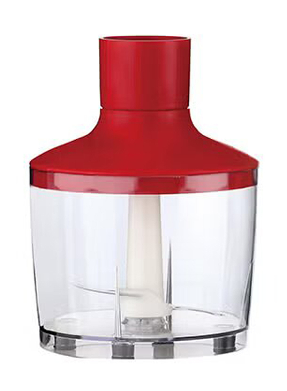 Geepas 0.86L Electric Hand Blender, 400W, GHB6136, Red/Clear/Silver