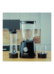 Geepas 1.5L 3-in-1 Blender with 2 Speed and Pulse Function, 500W, GSB44033, Black