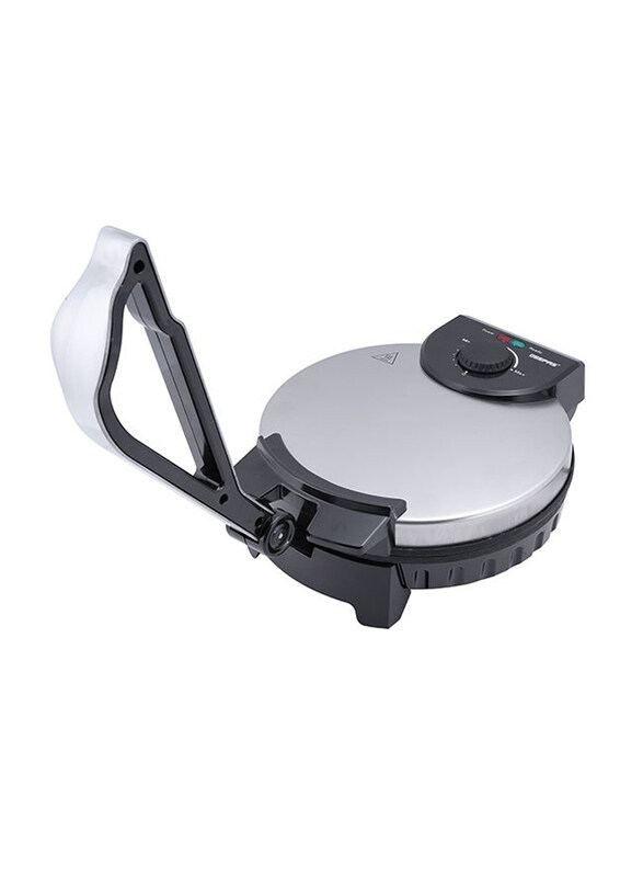 

Geepas Non-Stick Coating Stainless Steel Mexican Style Tortilla & Chapati Maker, 1200W, GCM6125, Black/Silver