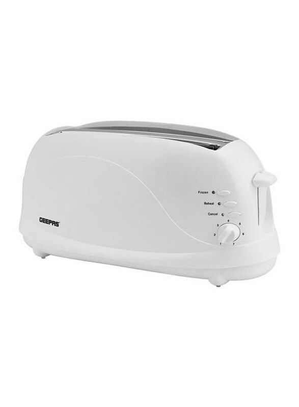 

Geepas 4 Slices Bread Toaster, 1100W, Gbt9895, White