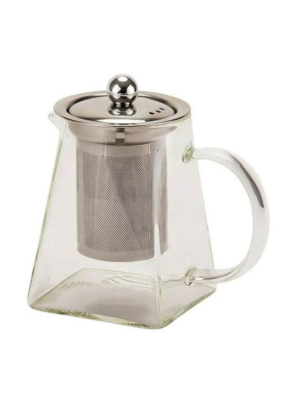 

Royalford 500ml Glass Tea Pot With Stainless Steel Strain, Clear/Silver