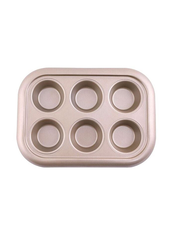 

Royalford 6-Cup Muffin Pan, 29.4x3.5x21cm, RF8792, Rose Gold