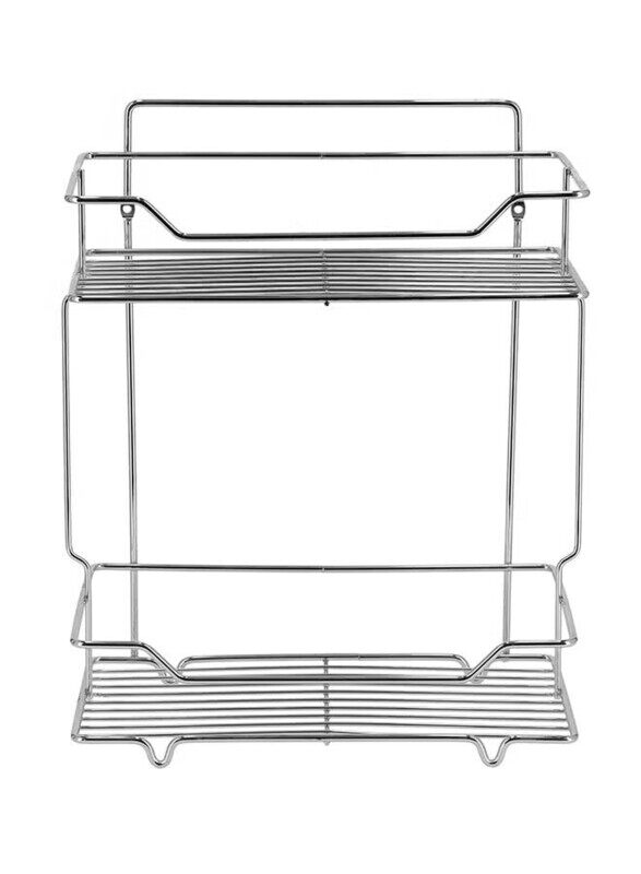 

Delcasa 2-Tier Shower Rack, Silver