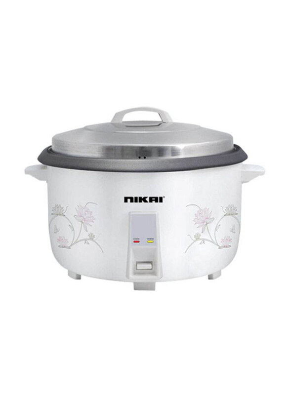 

Nikai 5.6L Double Thermostat Control Rice Cooker, 2000W, NR677N, White/Grey