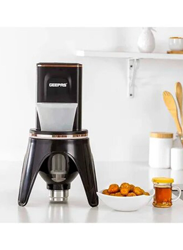 

Geepas 1L Sweet Dumpling/Luqaimat Maker, 8W, with Bowl, Digital Screen Counter, On/Off Switch, GSM63046, Black/Gold