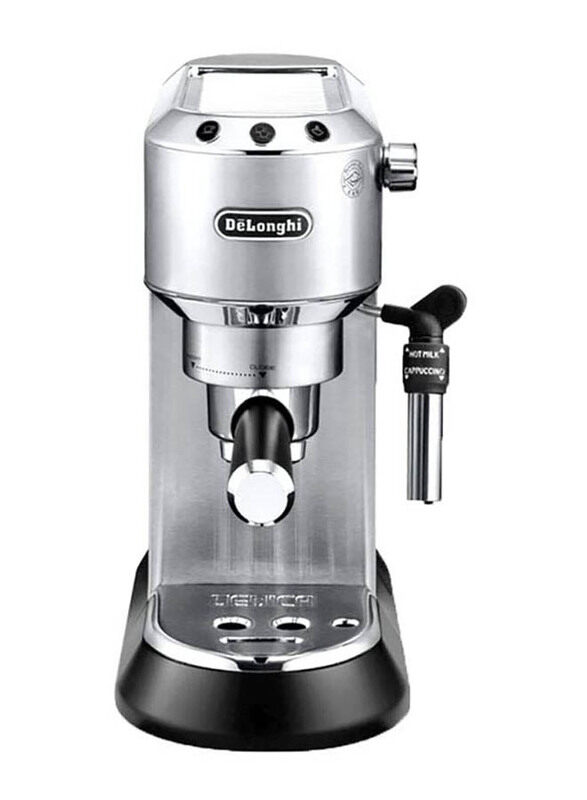 

Delonghi 1.1L Dedica Metal Pump Espresso, 1300W, 685.M, Silver/Black