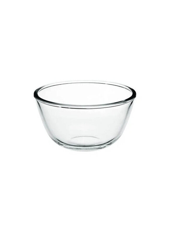 

Royalford 1.6 Ltr Glass Round Borosilicate Glass Bowl, Clear