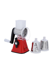 Royalford Manual Stainless Steel Rotary Grater with 3-Interchangeable Blades, Multicolour