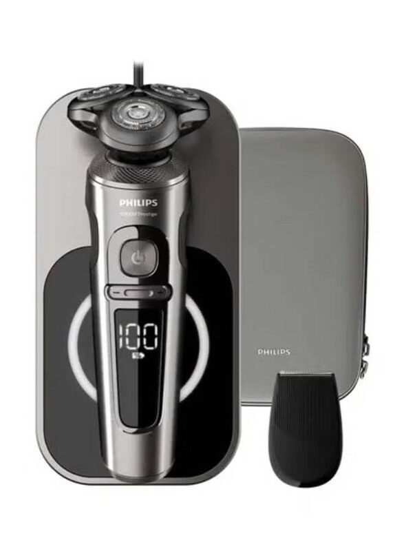 

Philips Series 9000 Prestige Wet And Dry Electric Shaver, SP9860, Black/Grey