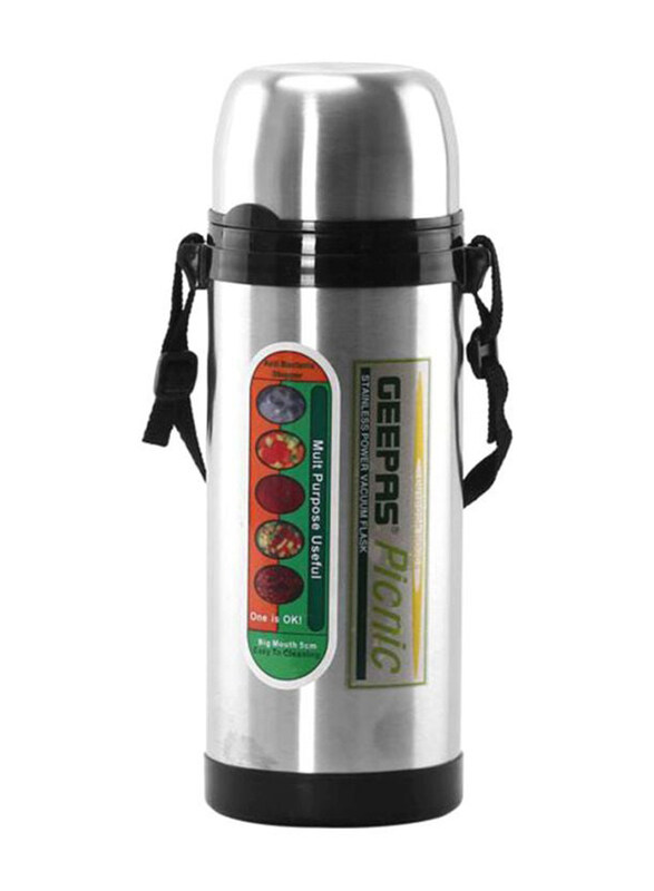 

Geepas 800ml Stainless Steel Vacuum Flask, GSVF4116, Silver