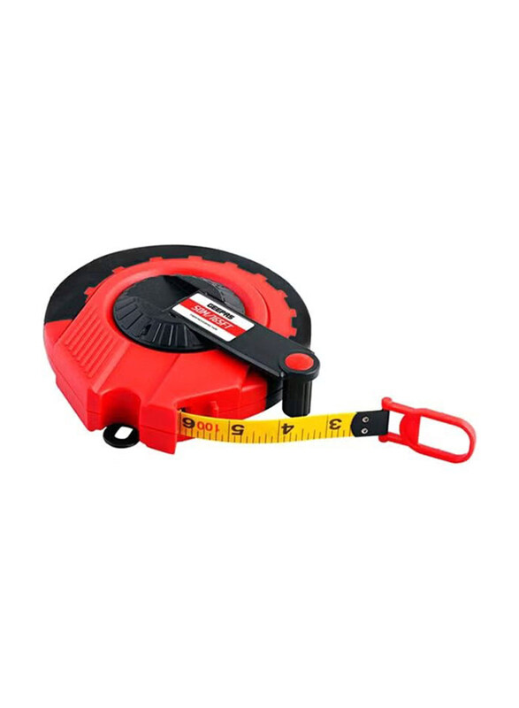 

Geepas 50-Meter Fibreglass Long Measuring Tape, GT59014, Red/Black