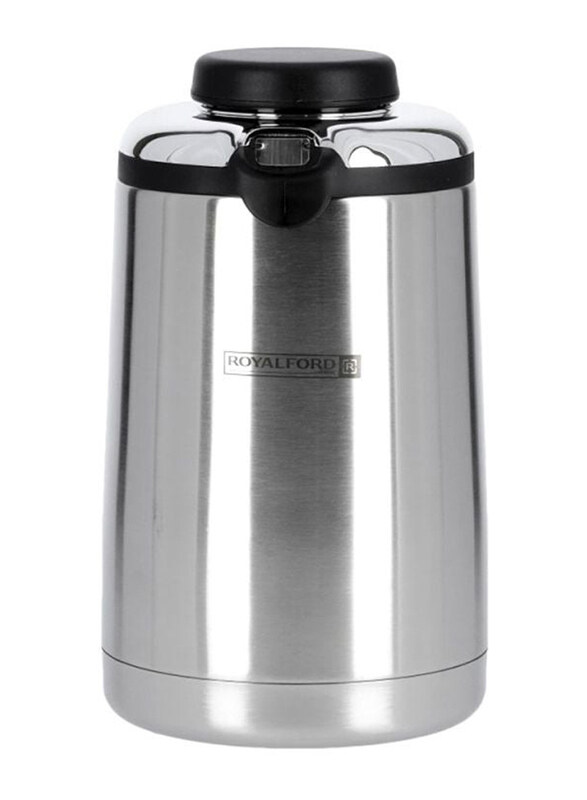 

Royalford 1 Ltr Stainless Steel Vacuum Flask, Silver/Black