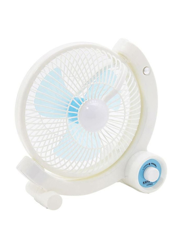 Krypton Electric Mini Fan with LED Light, KNF6030, White/Blue