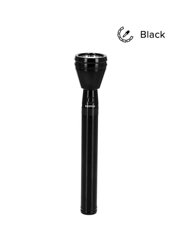 Krypton Rechargeable LED Flashlight, KNFL5124, Black