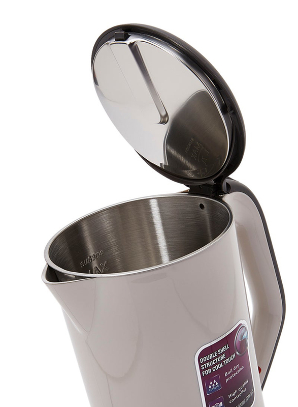 Krypton 1.8L Stainless Steel Double Layer Kettle, KNK6105, Multicolour