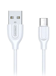 Joy Room 1-Meter Type-C Data Sync Fast Charging Cable, USB Type A to USB Type-C for Smartphone/Tablets, L-S352, White