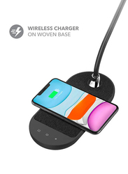 Momax Warm/Cool/Natural White Q-LED Flex Mini Lamp with QL5D Wireless Charger, Black