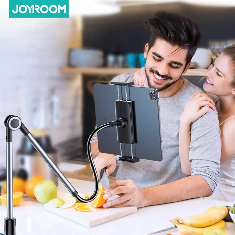 Joyroom 360-Degree Clip Shapeable Universal Desktop Tablet & Mobile Phone Lazy Holder, JR-ZS263, Black