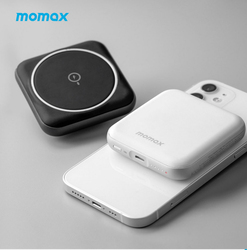 Momax MFi Certified Q.Mag Power 2 Magnetic Wireless Battery Pack, White