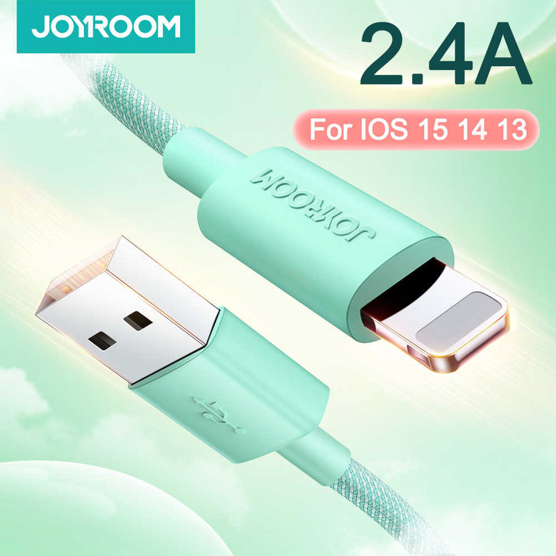 Joyroom 2-Meter Fast Charging & Data Transmission Lightning Cable, USB Type A to Lightning for Apple Devices, S-2030M13, Green