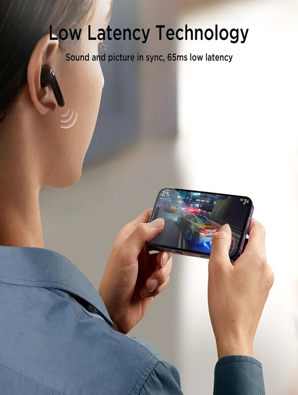 Joyroom Bluetooth 5.3 TWS Wireless Earphones 65Ms Low Latency Earbuds 13Mm Driver Hifi Headphones 4 Mics+ENC HD Call Sky Blue