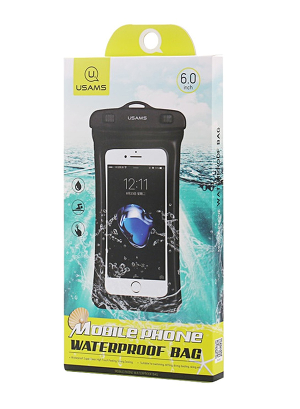 Usams YD007 Airbag Waterproof Phone Case Bag for Mobile, Black