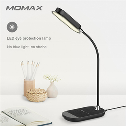 Momax Warm/Cool/Natural White Q-LED Flex Mini Lamp with QL5D Wireless Charger, Black