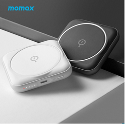 Momax MFi Certified Q.Mag Power 2 Magnetic Wireless Battery Pack, White