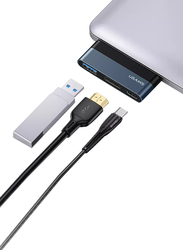 Usams Type-C Mini Adapter Multiport USB Docking Station, Black