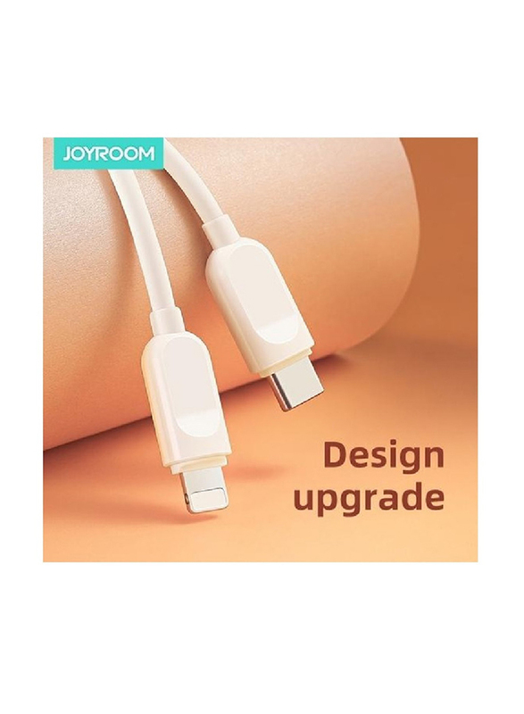 Joy Room 1-Meter 36W Lightning PD Charging Cable, USB Type-C to Lightning for Apple Devices, White
