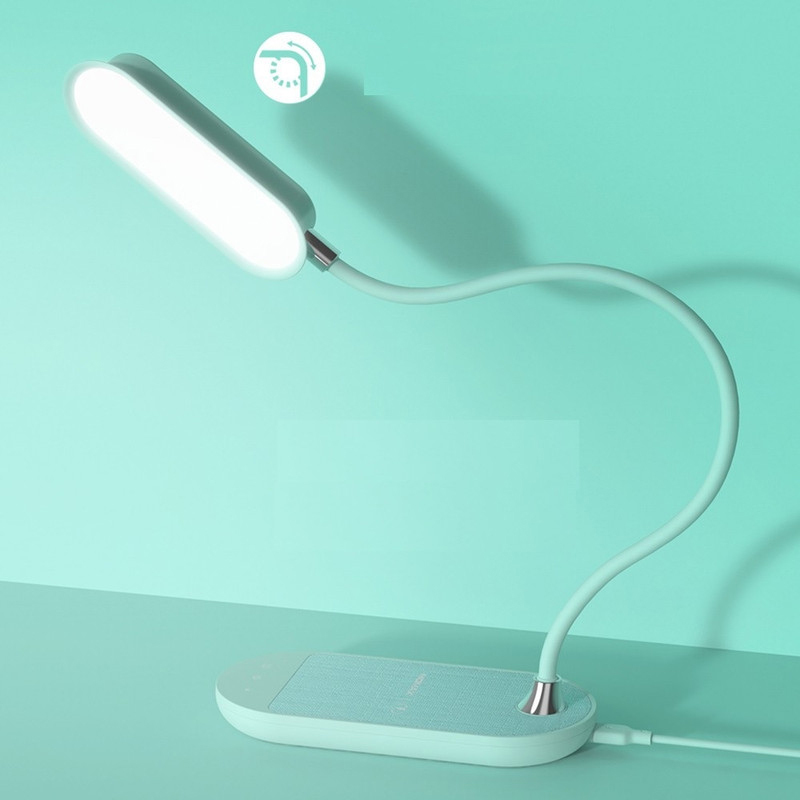 Momax Warm/Cool/Natural White Q-LED Flex Mini Lamp with QL5D Wireless Charger, Green