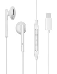 Joyroom JR-EC05 In-Ear Type C Headphones Wired Earphones With Microphone Usb-C Sound Noise Isolating Compatible New Ipad Mini 6, Ipad Pro, Galaxy S23/S22, S23Ultra, Ipad Air 5 White