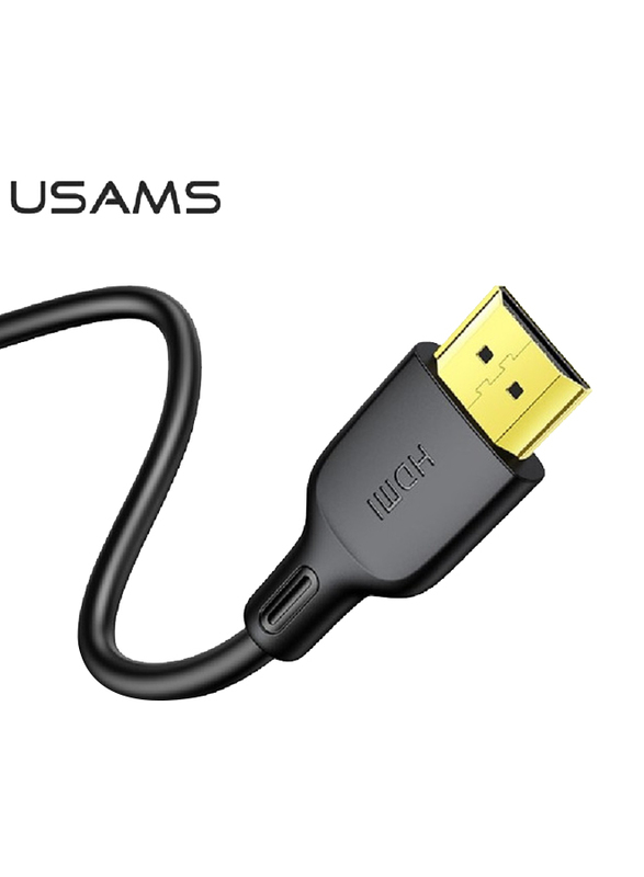 Usams 1.8-Meter U49 HD HDMI to HDMI Video Cable, Black