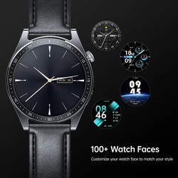 Joyroom Classic Series Waterproof IP68 Smart Watch With Leather Straps Black