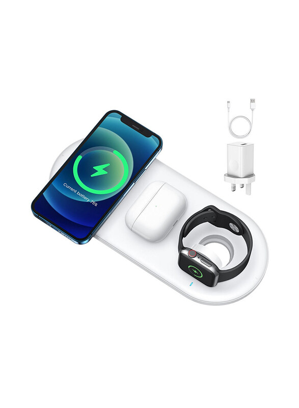 

Joy Room Joyroom 3-in-1 20W Wireless Charger with 24W Cable Suit, JR-A27, White