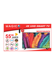 Magic World 55-Inch 4K Ultra HD LED Smart TV (2021), MG55Y20USFB, Black