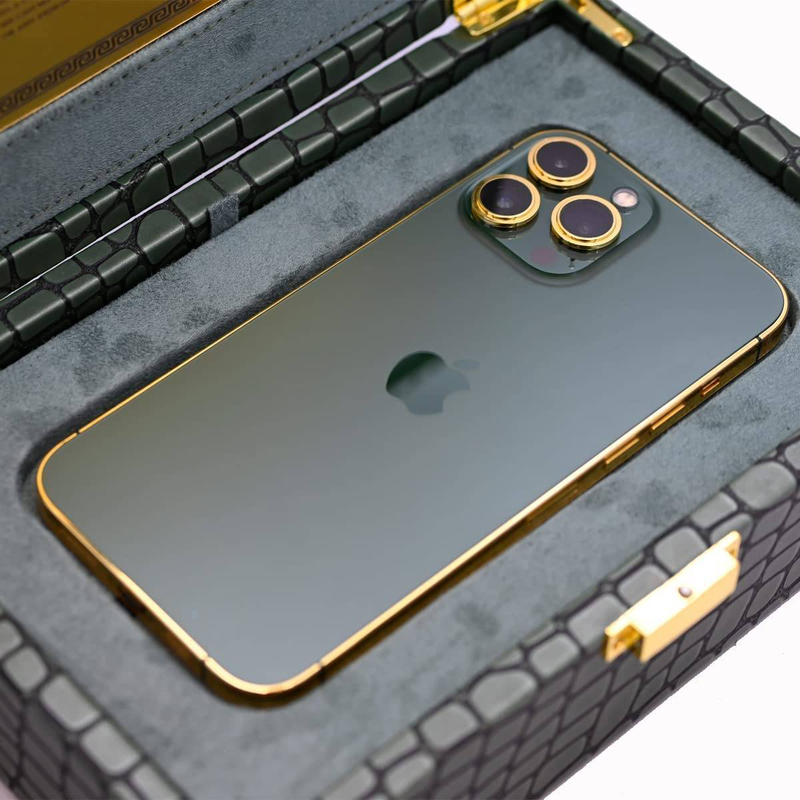 Caviar Luxury 24k Gold Customized iPhone 13 Pro 1TB Royal Green, UAE Version