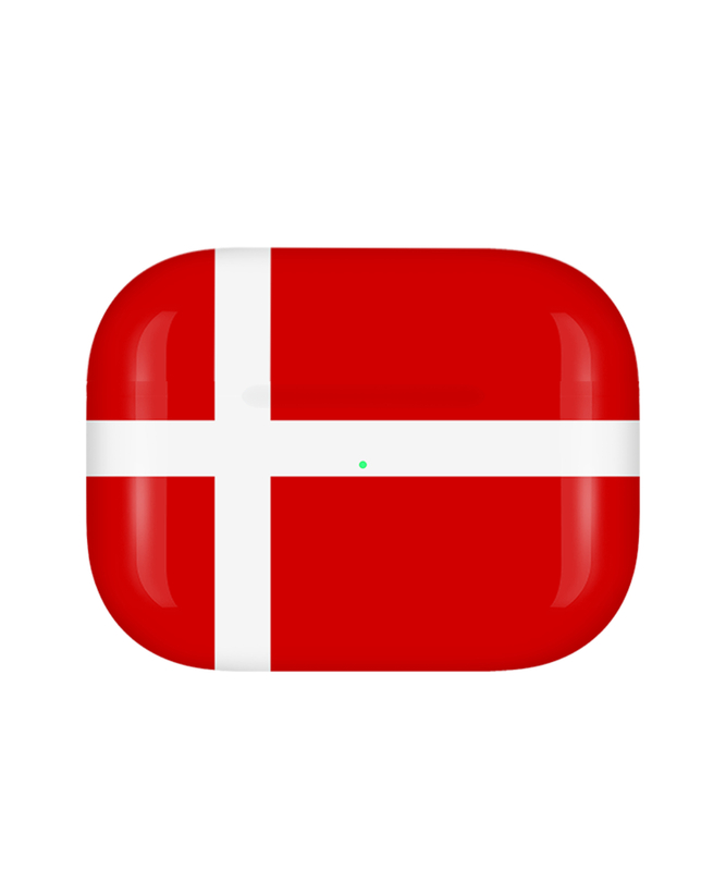 Caviar Customized Airpods Pro (2nd Generation) Glossy Denmark Flag