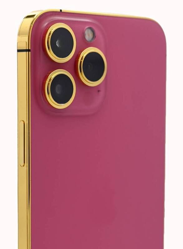 Caviar Luxury 24k Gold Plated Frame Customized iPhone 15 Pro Max 512 GB Pink Titanium