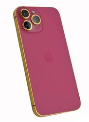 Caviar Luxury 24k Gold Plated Frame Customized iPhone 15 Pro Max 256 GB Pink Titanium